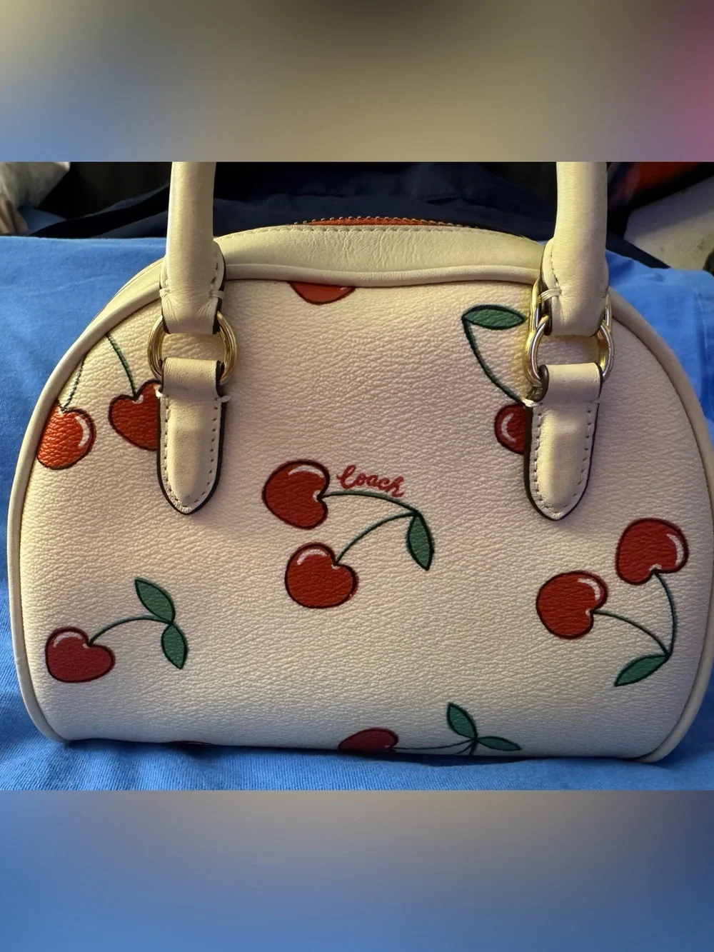 Authentic Coach Cherry Mini Rowan Satchel Crossbody-Rare & HTF